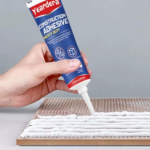 Heavy Duty Construction Adhesive, 7.4 Ounce Cement Glue Squeeze Tube, Versatile Construction Glue for Tile, Floor, Stone, Wood, Wall & More, Pack of 1 (CZJS-001) - Image 7