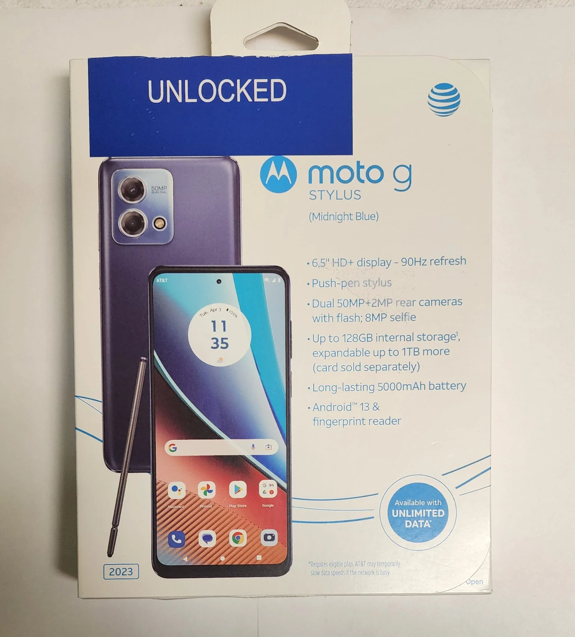 Motorola Moto G Stylus 2023 – UNLOCKED, Midnight Blue 4G – 128GB – NEW - Image 2