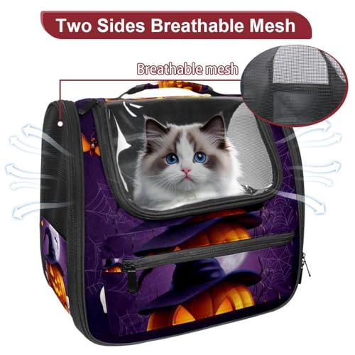 Halloween Pet Carrier Airline Approved Pet Carrier Bag Dog Carrier for Small Medium Cats Dogs Puppies Kitten - Image 100