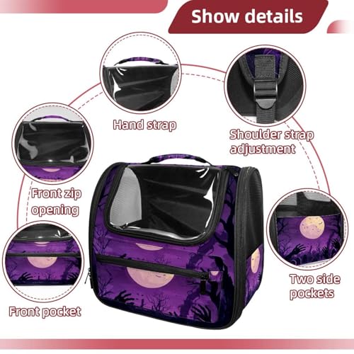 Halloween Pet Carrier Airline Approved Pet Carrier Bag Dog Carrier for Small Medium Cats Dogs Puppies Kitten - Image 53