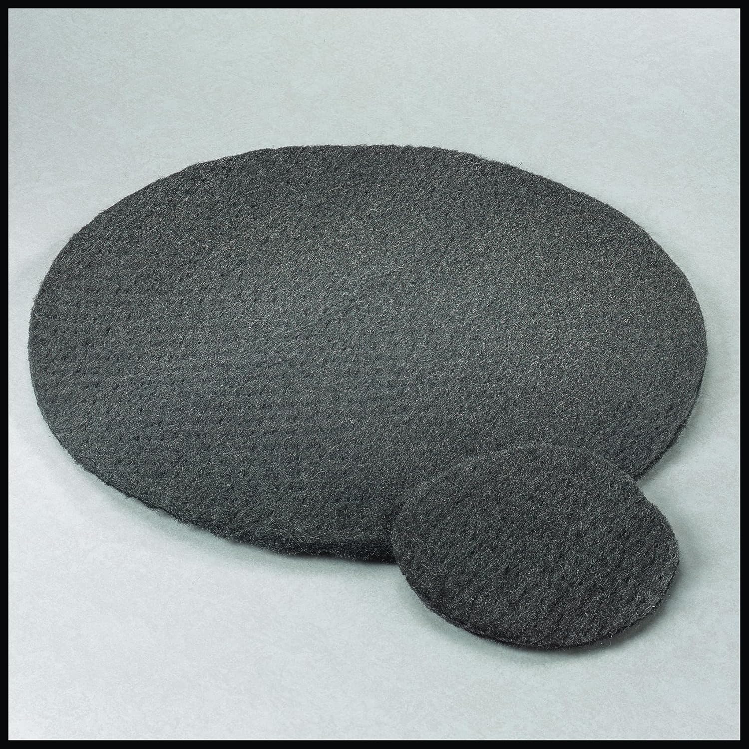 STONE-GLO Steel Wool Floor Polishing Pad – Unsurpassed Durability & Versatility, Steel Wool Pads – Boost Your Cleaning Productivity 17 & 19 Grades 000, 00, 0, 1, 2, 3 (Grade 1, 19 Inches 12pcs)