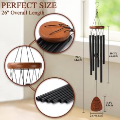 Alternative view of PRSTENLY 26 Inch Memorial Wind Chimes for Loss of Loved One, Sympathy Gift Wind Chimes for Loss of Father Mother Son, Daughter, Friends, Sister, Bereavement Remembrance Gift in Memory of Loved One