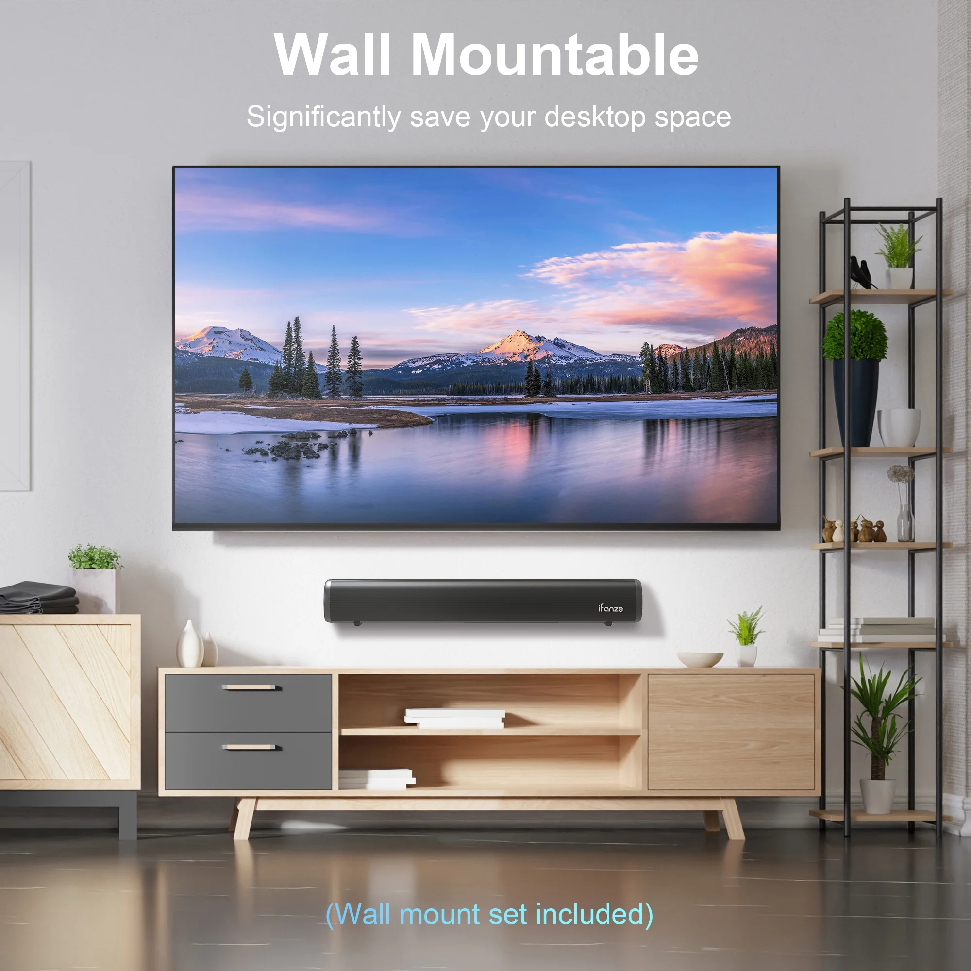 Sound Bar for TV, Bluetooth 5.0/HDMI-ARC/Optical/AUX/Coaxial/USB Wired & Wireless Connection Soundbar, Surround Sound System Smart TV Sound Bar with Built-in Subwoofers, Remote Control - Image 8