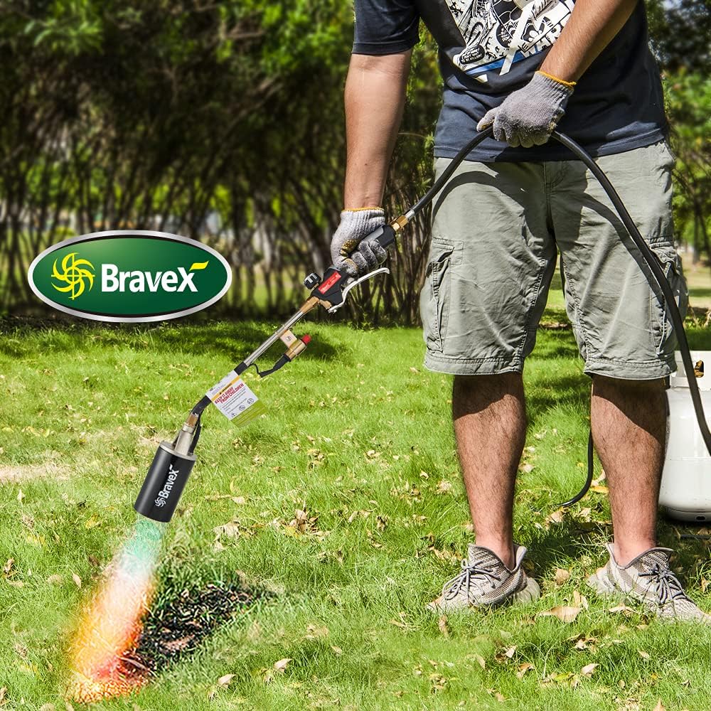 Propane Torch Weed Burner High Output 500,000 BTU, Heavy Duty Weed Torch Wand with Turbo Trigger Push Button Igniter (Piezo Electric Ignition) and 6.5 ft Hose (cCSAus certified) - Image 7