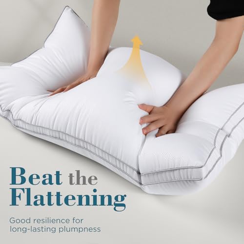 viewstar Bed Pillows King Size Set of 2, Hotel Quality, Down Alternative Big Pillow for Back, Stomach or Side Sleepers, Firm - Image 54