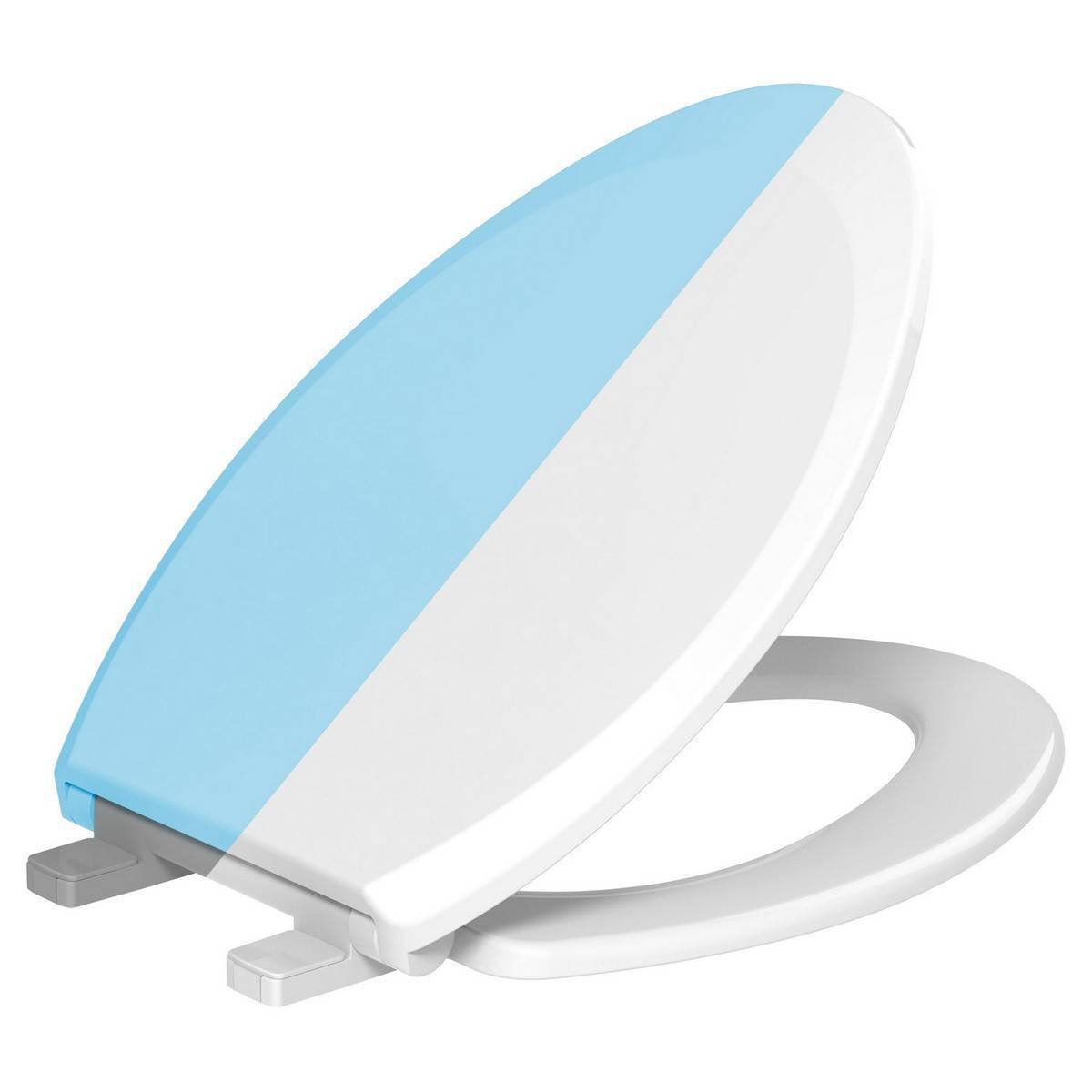 Night Glow Soft Elongated Closed Front Toilet Seat Blue – evekare - Image 3