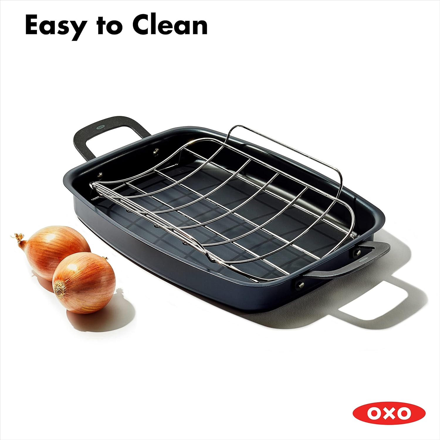 OXO Obsidian Pre-Seasoned Carbon Steel, 12 Wok Pan with Removable Silicone Handle Holder, Induction, Oven Safe, Black - Image 33