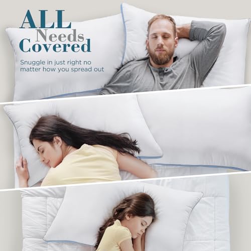 viewstar Bed Pillows King Size Set of 2, Hotel Quality, Down Alternative Big Pillow for Back, Stomach or Side Sleepers, Firm - Image 67