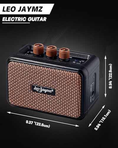 Leo Jaymz 39 Full Size ST Style Electric Guitar Starter Kit with SSH Pickup, 5W Portable Amp, Tuner, Gig Bag, Strap & Accessories (Violet Ocean) - Image 14