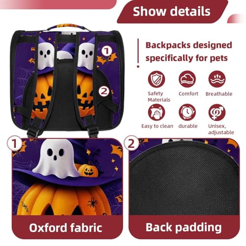 Halloween Pet Carrier Airline Approved Pet Carrier Bag Dog Carrier for Small Medium Cats Dogs Puppies Kitten - Image 116