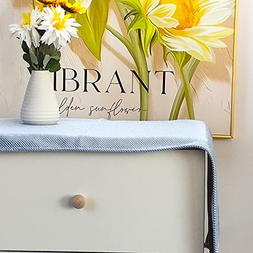 Bedside Tablecloth Nightstand Runner Dust Cover, Tech-Cloth Shine Mesh Table Cloth, Fashion Modern Small Table Runner for End, Side, Night Stand, Dresser, Furniture (Gold,15.7??35.4 Inch) - Image 3