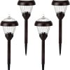 Solpex 4pack high Lumen Solar Pathway Lights??Metal Solar Path Lights??2 Bright LED??Waterproof IP65 Auto On/Off Solar Garden Lights for Walkway Driveway Yard