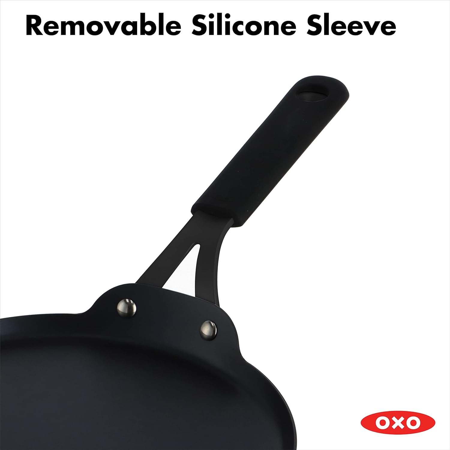 OXO Obsidian Pre-Seasoned Carbon Steel, 12 Wok Pan with Removable Silicone Handle Holder, Induction, Oven Safe, Black - Image 37