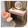 Dressing Table Bedroom Dresser Modern Dressing Table with Adjustable LED Lighted Mirror and Storage Drawer – 3 Color Lighting Modes,Makeup, Storage
