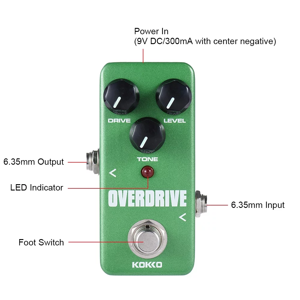 KOKKO FOD3 Mini Overdrive Pedal Portable Guitar Effect Pedal - Image 4